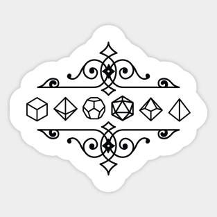 Polyhedral Dice Icons RPG D20 Sticker